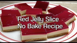 Red Jelly Slice Nobake video thermochef recipe cheekyricho [upl. by Evania]