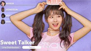 TWICE  Sweet Talker Line Distribution  Lyrics [upl. by Arihday159]