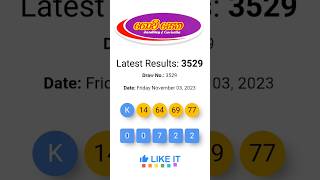 Govisetha 3529 20231103 lottery results Lottery Results Lotherai dinum anka 3529 NLB Lotte [upl. by Ennyleuqcaj]