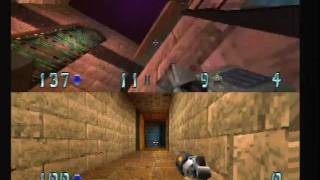 Quake 2  PS1PSX  Gameplay 2 player deathmatch [upl. by Anilyx]