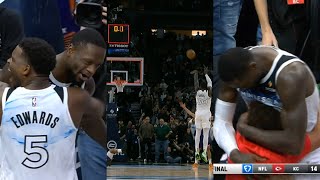 Julius Randle GAME WINNER BUZZER BEATER vs Suns then shows love to his family [upl. by Cilo]