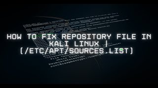 How to fix Kali Linux repositories [upl. by Montford]