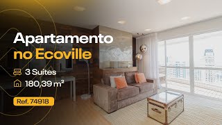 Apartamento 3 suítes no Ecoville  JOTA8 Imóveis [upl. by Seebeck]