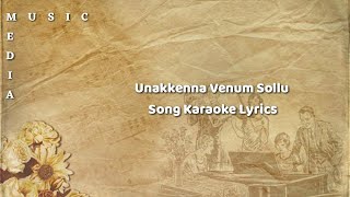 Unakkenna Venum Sollu  Harris Jayaraj Karaoke Version [upl. by Diannne]