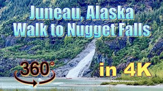 360° Juneau Alaska  A Walk to Nugget Falls in 4K [upl. by Grigson]