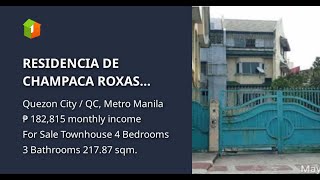 RESIDENCIA DE CHAMPACA ROXAS DISTRICT QUEZON CITY [upl. by Ynohtn]