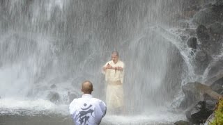 Monk Meditates Beneath IceCold Waterfall in Nikko Japan [upl. by Dnalor]