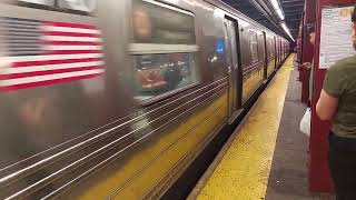 MTA NYCT Subway Coney IslandStillwell Avenue bound R68 D train  4750 Streets Rockefeller Center [upl. by Budworth]