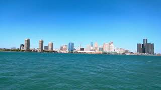 Ambassador Bridge from Windsor to Detroit Michigan USA [upl. by Navap]