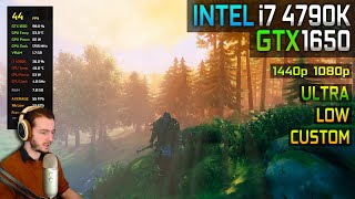 Valheim  GTX 1650  Intel i7 4790K  1080p 1440p [upl. by Ilellan]