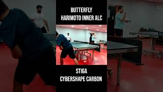 Butterfly Harimoto Innerfroce Alc Vs Stiga CyberShape Carbon [upl. by Dewain]