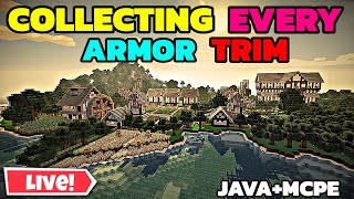 Collecting Every Armor Trim in Hardcore Minecraft Live [upl. by Arekahs137]