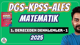 1 Dereceden Denklemler  1 Video  DGSKPSSALES Matematik  2025 [upl. by Veriee]