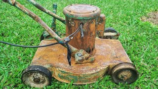 Old Very Rusty Lawn Mower  Restoration [upl. by Jerrilee]