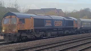 GBRF 66748 6M01 1051 Tinsley Yard Gbrf to Bardon Hill Gbrf [upl. by Teerprah]