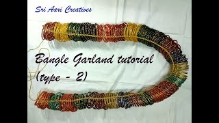 Aadi Pooram Special Valayal Malai How to make Bangle Garland for Ammbal  Type 2 [upl. by Grosz]