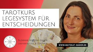 Anleitung Tarotkarten legen lernen  Mit 4 Tarotkarten eine Entscheidung finden Legesystem quotKreuzquot [upl. by Llenrod278]