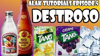 Pinoy Cocktail DESTROSO GIN MIX Red Horse  Gin  Alak Tutorials 105 [upl. by Sandra]