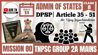 Admin of States  Class  8  DPSP  Article 3551  Mr Vijay Jeyachandiran [upl. by Namyh]