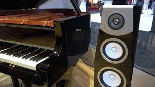 Yamaha MusicCast Disklavier Enspire Reproducing Piano with Alexa at CEDIA 2017 [upl. by Leunamne]