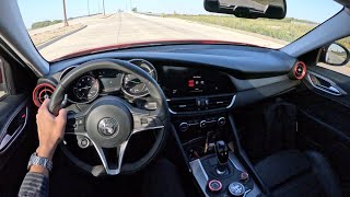 2018 Alfa Romeo Giulia Ti Sport  POV Test Drive [upl. by Nod]