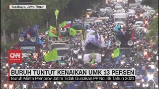 Buruh Tuntut Kenaikan UMK 13 Persen [upl. by Assyn]