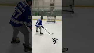 Hockey Drill of the Day Backhand Flip Toe Drag Release amp Shooting Accuracy [upl. by Hepsiba]