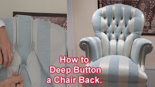 How to Deep Button a Chair Back [upl. by Nitniuq]