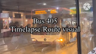 SMRT Bus service 405 Route VisualTimelapse SBS6033S Mercedes Benz Citaro [upl. by Tiebold]