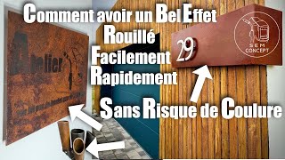 Comment faire rouiller rapidement et facilement sans risque de coulure acier et corten oxydé [upl. by Anissa]