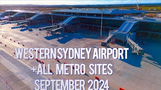 Western Sydney Airport  all Metro stations Badgerys Creek Australia [upl. by Eceinehs940]