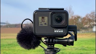 GOPRO HERO 5  6  7 Black  KOMPAKTES MIKROFON SETUP  Perfekt für Vlog Hero7 Black  4K 60 FPS [upl. by Barboza]