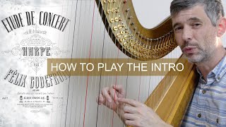 How to play the introduction to Godefroids quotEtude de Concertquot  Harp Tuesday ep 262 [upl. by Trev]