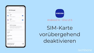 SIMKarte vorübergehend deaktivieren  Samsung Android 14  One UI 6 [upl. by Giovanni235]