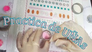 Practica de Perlas acrílicas con Plantillas para elaborar UÑAS Clase 4 [upl. by Annodas]