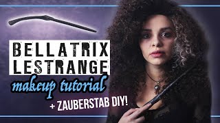 BELLATRIX LESTRANGE Makeup Tutorial amp Zauberstab DIY KarnevalCountdown [upl. by Ollehcram492]