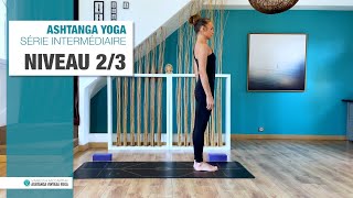 ASHTANGA 2e série intermédiaire Adaptée NIVEAU 23  1h10 [upl. by Jaal]