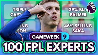 FPL GW9 EXPERT Transfer Trends amp Best Captains 🧠 100 Experts Reveal Gameweek 9 Team Plans [upl. by Adlemy]