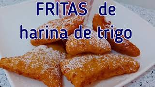 Receta de arepas fritas de trigocomo hacer fritas de harinaArepuelas de harina de trigo [upl. by Abel]