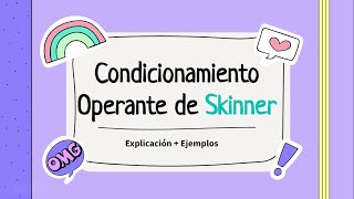 El Condicionamiento Operante de Skinner [upl. by Aikaz]