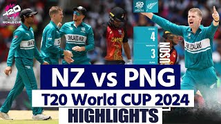 Full Video of Lockie Ferguson 4 Maiden Overs Spell  NZ vs PNG T20 World Cup 2024 Highlights [upl. by Anahsal]