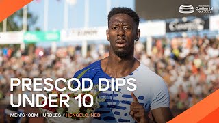 Prescod claims 100m in Hengelo  Continental Tour Gold 2023 [upl. by Fran]