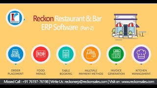 Reckon Restaurant amp Bar ERP Software Demo Part 2 [upl. by Roderigo]