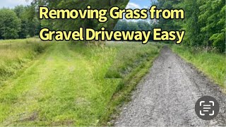 Removing Grass From Any Gravel Driveway Without Chemicals Using the TR3 Rake and a Tractor [upl. by Anidnamra]