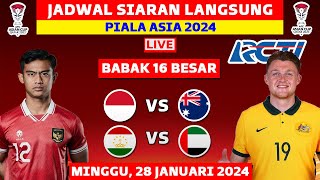 JADWAL SIARAN LANGSUNG PIALA ASIA MALAM INI LIVE RCTI  MINGGU 28 JAN 2024  INDONESIA VS AUSTRALIA [upl. by Hecklau]