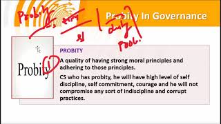 Probity in governance  4 sep [upl. by Kcerb]