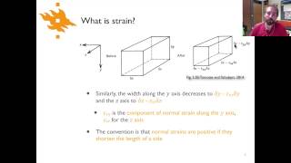 Geodynamics  Lecture 43 What is strain [upl. by Eegnat]