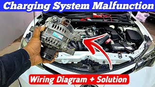 Charging System Malfunction Toyota Corolla  Wiring Diagram  Solution 💯 [upl. by Aihsekin]