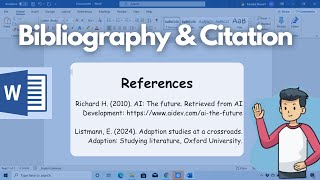 How to Add References in Microsoft Word  Citations and Bibliography [upl. by Notreb235]