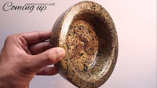 DIY cement Bowl  creative cement projects  Home decor ideas  easy and simple DIY ideas [upl. by Nodnelg]